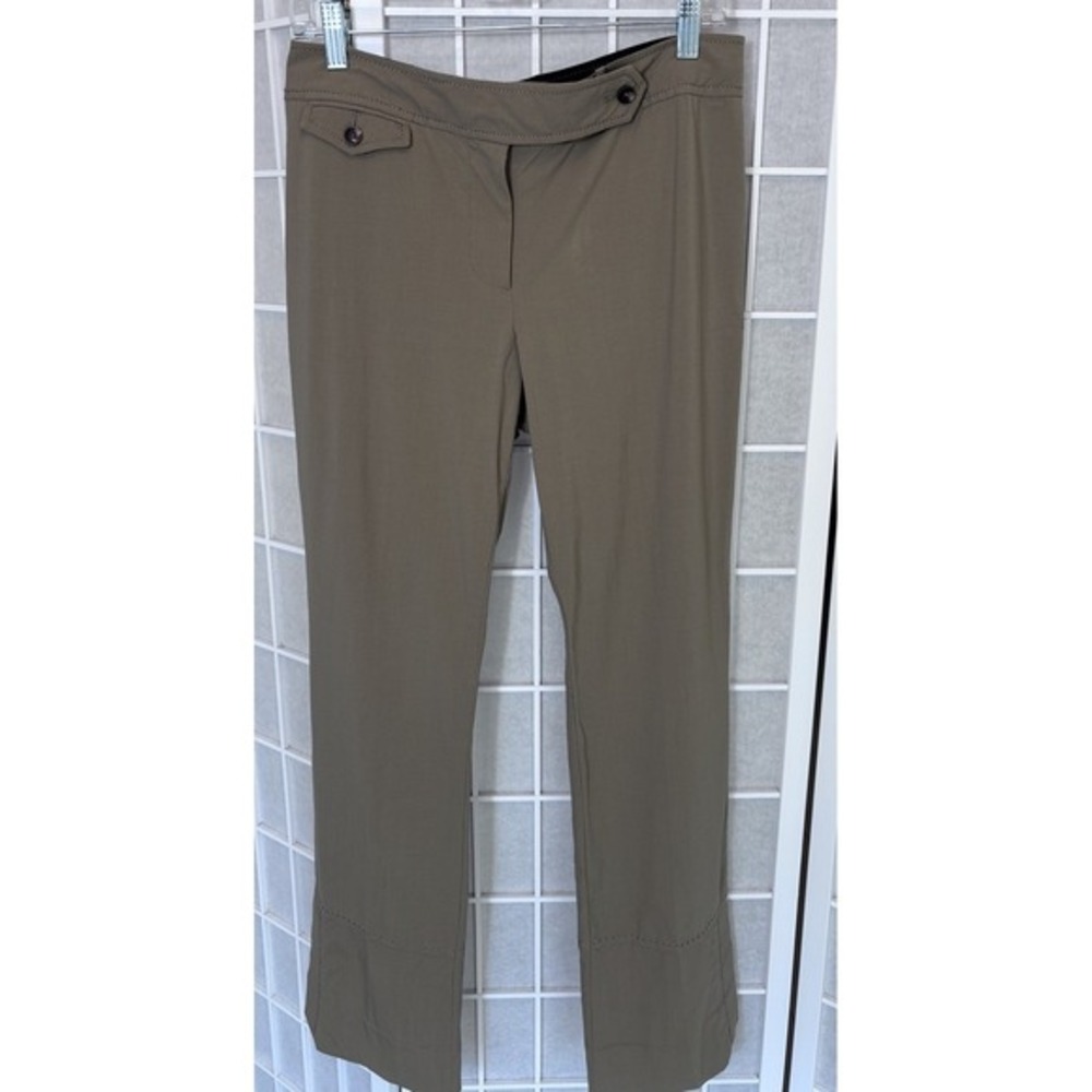 Badgley Mischka Womens Beige Wool Line Lightweight Pants Waist‎ 30 Vintage